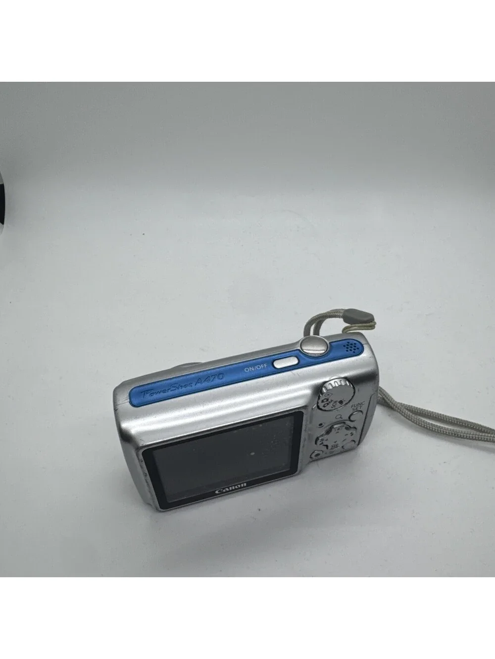 Canon PowerShot A470 7.1MP Compact Digital Camera Tested Working Blue